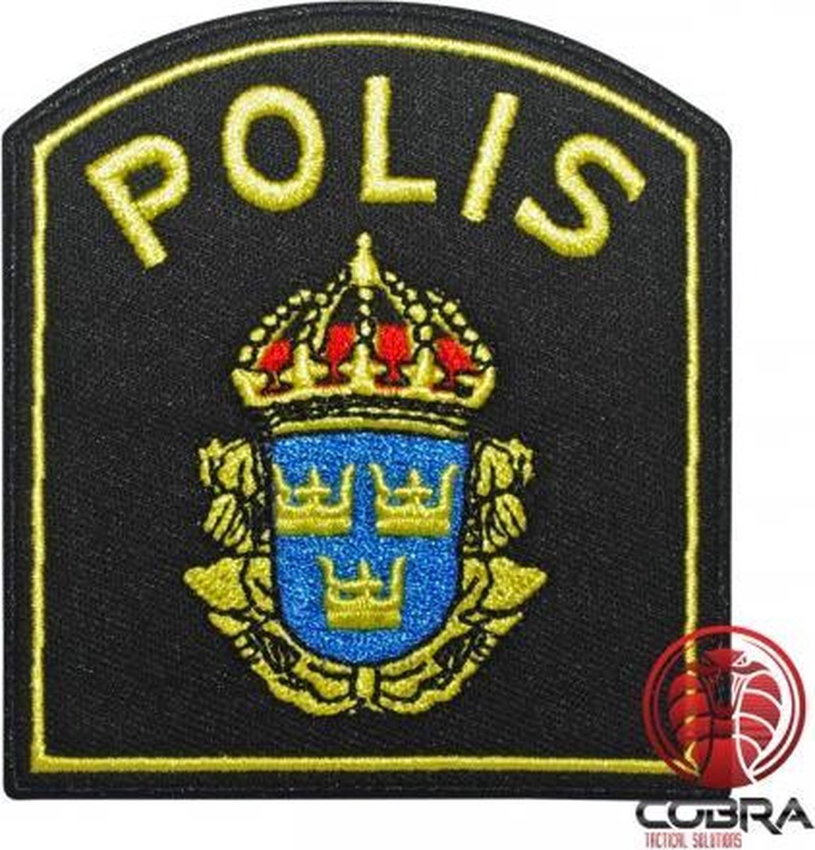 Svensk Polis Swedish Politie geborduurde patch | Strijkpatches | Military Airsoft